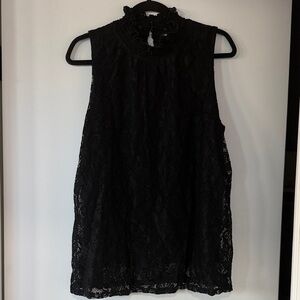 Cable & Gauge Black Textured Knit Top